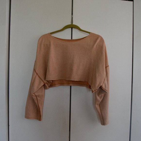 American Apparel Tops - American Apparel Herringbone Cropped Sweatshirt